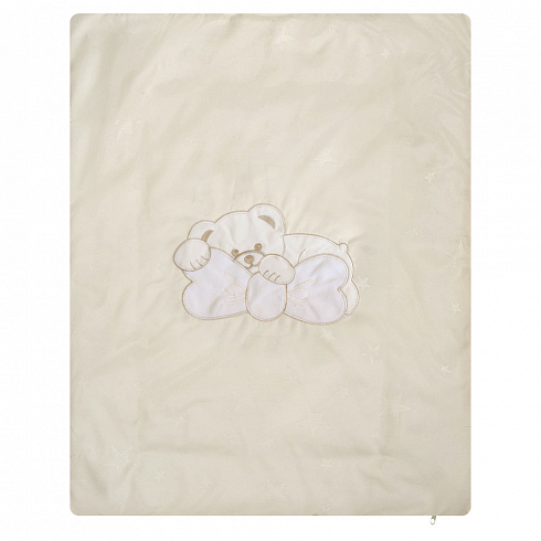 Набор в люльку 6 предметов: одеяло, подушка, пододеяльник, простыня, наволочка, матрас из серии Bear Bow, цвет - бежевый  
